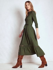 Boden Green Edwina Jersey Shirt Dress - Image 3 of 5