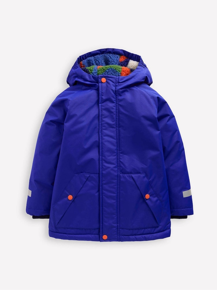 Boden Blue Borg Lined Anorak - Image 1 of 5