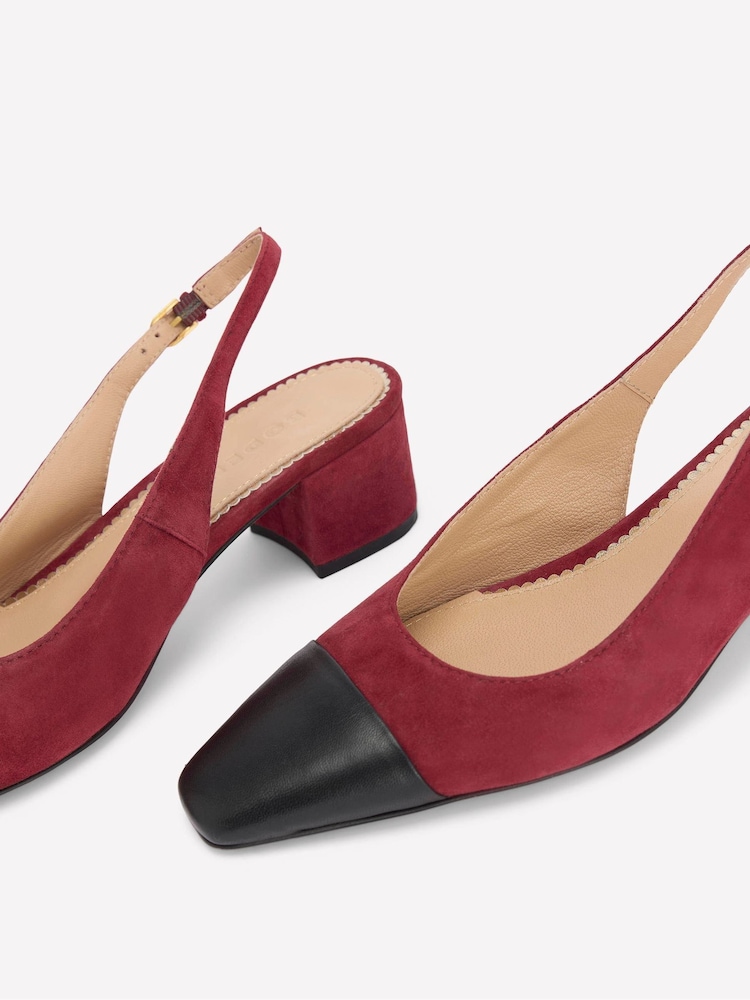 Boden Red Ailsa Block Heel Slingbacks Shoes - Image 5 of 5