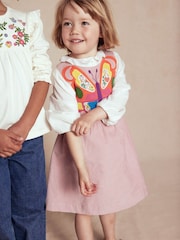 Boden Pink Cord Appliqué Pinafore Dress - Image 1 of 4