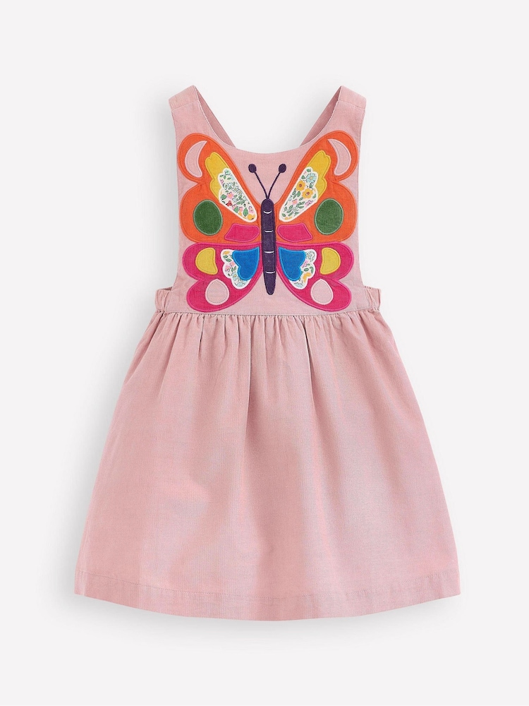 Boden Pink Cord Appliqué Pinafore Dress - Image 2 of 4 Boden Pink Cord Appliqué Pinafore Dress - Image 2 of 4