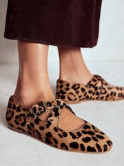 Boden Brown Cross Strap Mary Jane Shoes - Image 1 of 6
