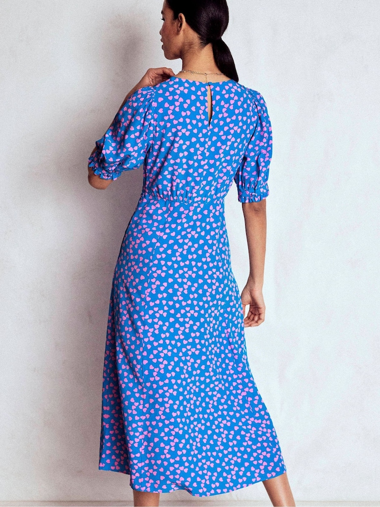 Buy Boden Blue Blanca Midi Tea Dress from Next USA