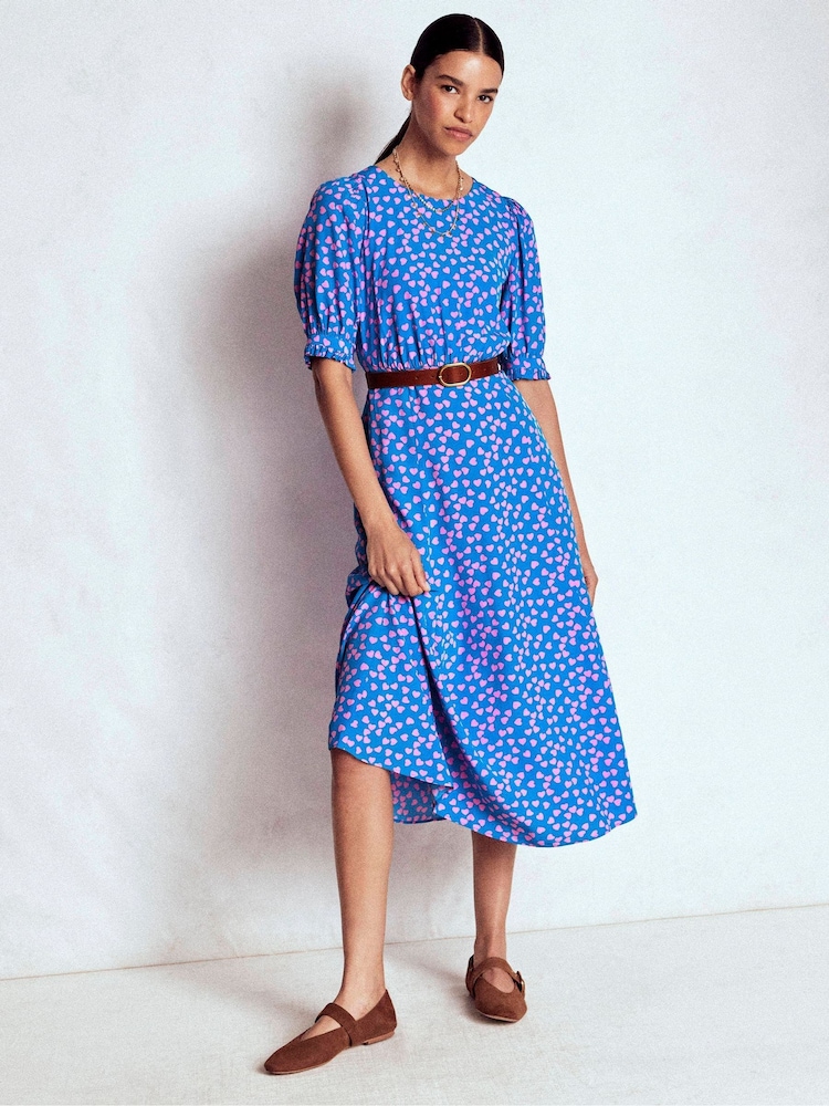 Buy Boden Blue Blanca Midi Tea Dress from Next USA