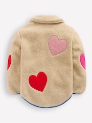 Boden Pink Collared Borg Zip Through Jacket - Image 2 of 4