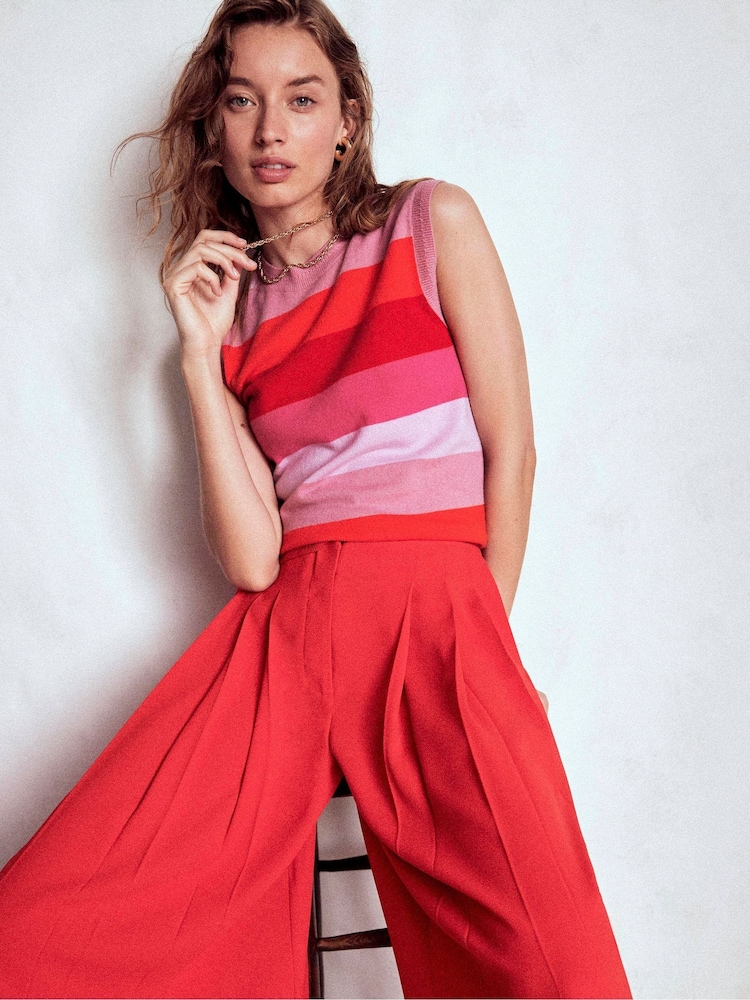 Boden Pink Eva Cashmere Tank - Image 1 of 6 Boden Pink Eva Cashmere Tank - Image 1 of 6