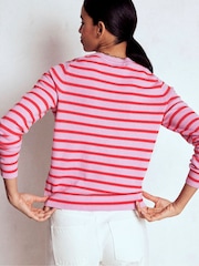 Boden Pink Eva Cashmere Crew Neck Jumper - Image 3 of 6