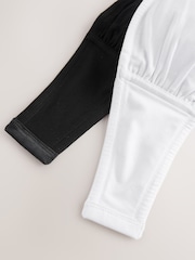 Black/White Cotton Rich Bandeau Ultimate Comfort Bras 2 Pack - Image 9 of 9