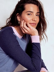 Boden Blue Meg Saddle Sleeve Jumper - Image 1 of 6