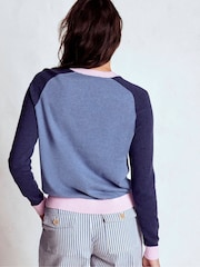 Boden Blue Meg Saddle Sleeve Jumper - Image 3 of 6