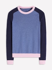 Boden Blue Meg Saddle Sleeve Jumper - Image 5 of 6