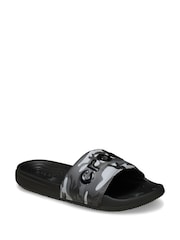 Crocs Black All Day Camouflage Slides - Image 2 of 6