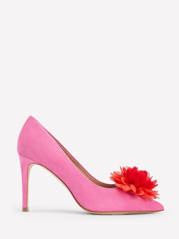 Boden Pink Flower Point Heels - Image 2 of 5 Boden Pink Flower Point Heels - Image 2 of 5