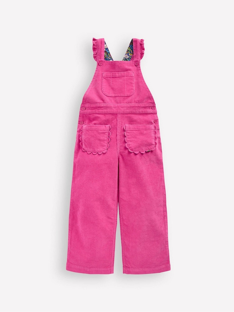 Boden Pink Frill Dungarees - Image 1 of 3
