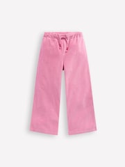 Boden Pink Heart Pocket Velour Joggers - Image 1 of 3