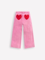 Boden Pink Heart Pocket Velour Joggers - Image 2 of 3