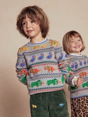 Boden Grey Fair Isle Jumper - Image 1 of 4