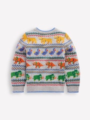 Boden Grey Fair Isle Jumper - Image 2 of 4