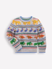 Boden Grey Fair Isle Jumper - Image 3 of 4