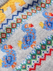 Boden Grey Fair Isle Jumper - Image 4 of 4