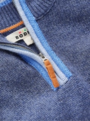 Boden Blue Heritage Half Zip Jumper - Image 3 of 3