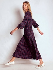 Boden Blue Ivy Smocked Midi Dress - Image 4 of 6