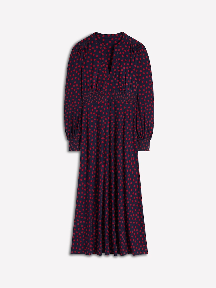Boden Blue Ivy Smocked Midi Dress - Image 6 of 6