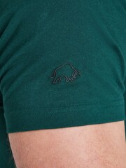 Raging Bull Green Embroidered Tonal Union Jack T-Shirt - Image 4 of 5