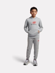 Grau - New Balance Stacked Logo Hoodie - Bild 5 von 8