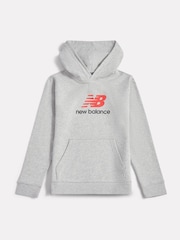 Grau - New Balance Stacked Logo Hoodie - Bild 6 von 8