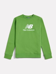 New Balance Light Green FT Stacked Logo Crew Sweatshirt - Image 6 of 8
