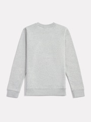 New Balance Grey Brush Back Stacked Logo Crew Sweatshirt - Image 2 of 3