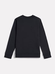 New Balance Black Brush Back Stacked Logo Crew Sweatshirt - Image 2 of 3