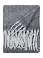 Furn Charcoal Cosy Woven Tasselled Throw - Image 2 of 4