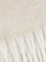 Furn Ecru Cosy Woven Tasselled Throw - Image 6 of 6