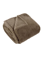 Furn Mocha Kallu Double Sided Faux Fur Throw - Image 1 of 2