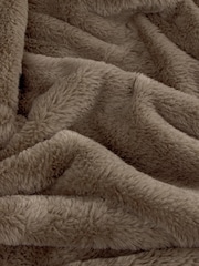 Furn Mocha Kallu Double Sided Faux Fur Throw - Image 2 of 2