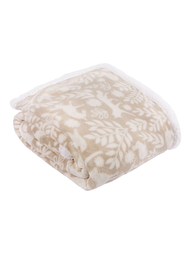 Furn Sable Skandi Woodland Sherpa Fleece Throw - Image 1 of 6 Furn Sable Skandi Woodland Sherpa Fleece Throw - Image 1 of 6