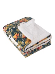 Furn Multicolour Bootanical Sherpa Fleece Throw - Image 2 of 5