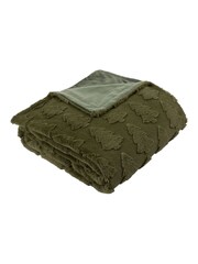 Furn Forest Green Pines Faux Fur Throw - Image 7 of 8