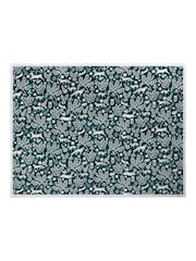 Furn Forest Green Skandi Woodland Sherpa Fleece Throw - Image 2 of 6