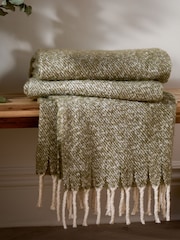Wylder Green Isla Woven Tasselled Throw - Image 1 of 6