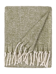 Wylder Green Isla Woven Tasselled Throw - Image 4 of 6