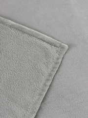 Furn Grey Harrow Fleece Throw - Image 2 of 3
