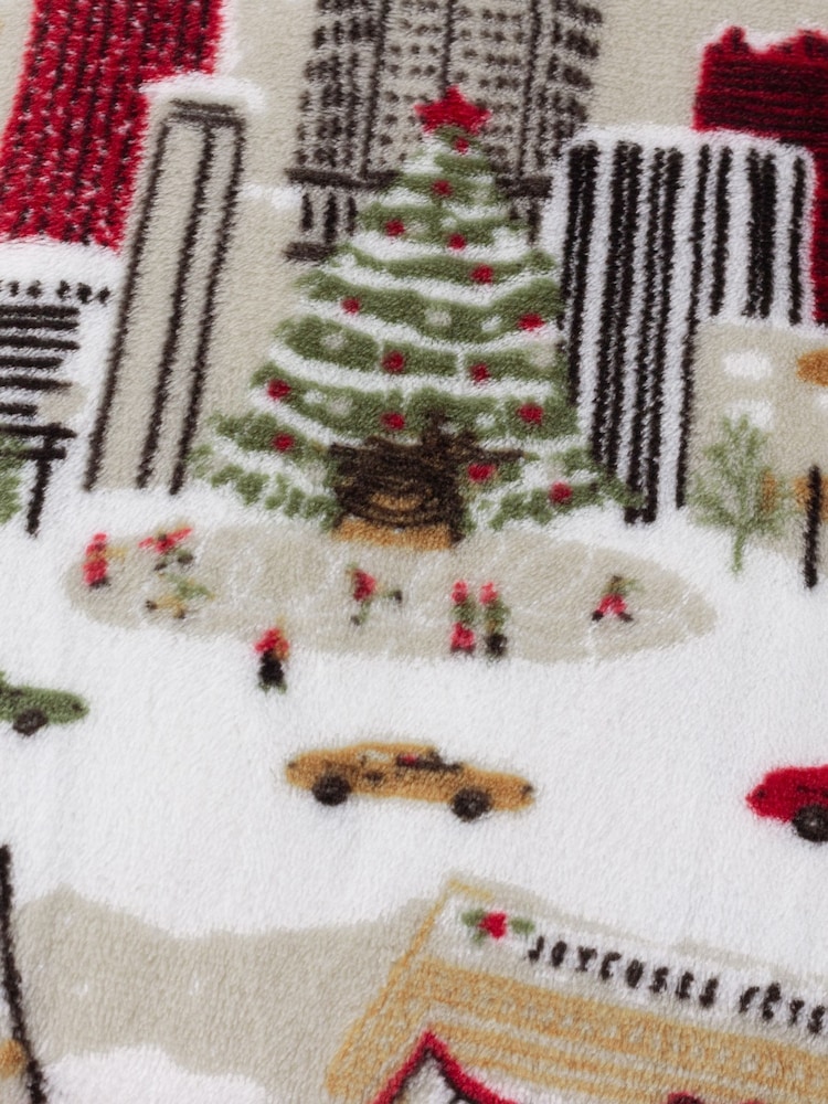 Furn Cream Joy To All Printed Fleece Throw - Image 3 of 3