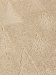 Furn Natural Festive Time Embossed Fleece Throw - Image 4 of 4