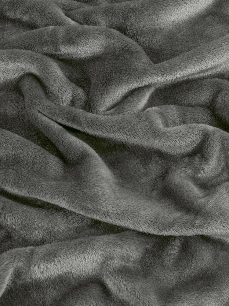 Furn Charcoal Harrow Fleece Throw - Image 3 of 3 Furn Charcoal Harrow Fleece Throw - Image 3 of 3