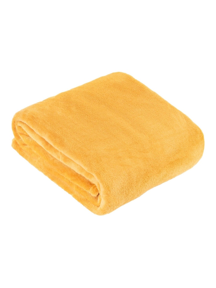 Furn Ochre Harrow Fleece Throw - Image 1 of 3 Furn Ochre Harrow Fleece Throw - Image 1 of 3