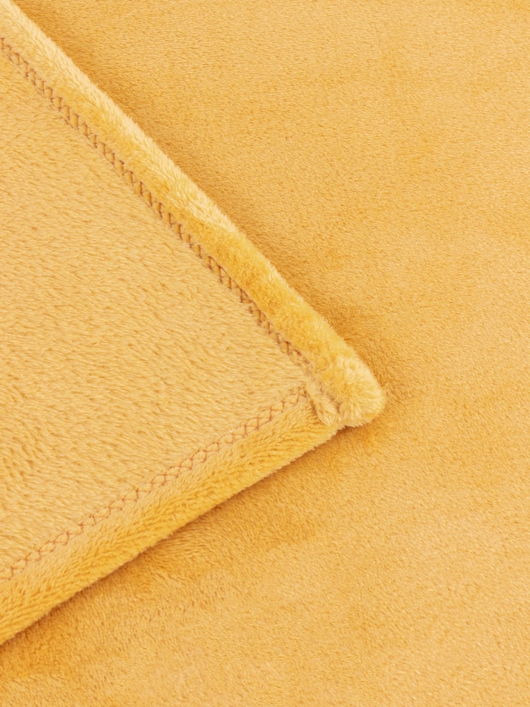 Furn Ochre Harrow Fleece Throw - Image 2 of 3 Furn Ochre Harrow Fleece Throw - Image 2 of 3