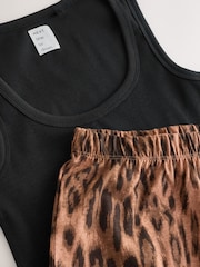 Animal Print Rib Vest Shorts Pyjamas Set - Image 2 of 3